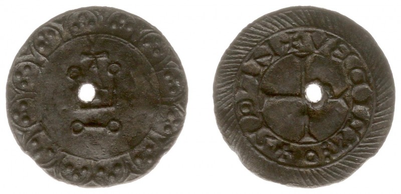 Tokens / Leads - Dordrecht (wrsch.), ca. 1270-1350, token of loodje type Tourse ...