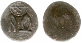 Tokens / Leads - Goes - Graanpenning z.j. - VZ Gotische letters A M, instempeling handelsmerk tussen P en ? / KZ Blanco - 27 mm 16,40 gram - ZF - zeld...