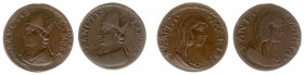 Tokens / Leads - Luik, Kapittel van St. Lambert, armenpenning z.j. (Dengis Me.01.11) - VZ Borstbeeld St Lambertus n.l. / KZ Borstbeeld Maria n.l. - ko...