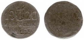 Tokens / Leads - Medemblik 1920 - Havenlood voor geïnd vuurgeld - VZ Gekroond wapenschild en jaartal boven stadsnaam en nummer - lood 39 mm - FR, gekr...