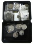 Netherlands - Doosje met ca. 100 euro-, ecu- e.d. uitgiften w.o. 22x zilver en 1x goud, deels in originele doosjes