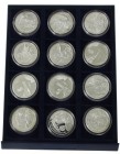 Netherlands - Collectie 'Het Leven van Prinses Juliana' met 12 sterling zilveren penningen in cassette - Proof
