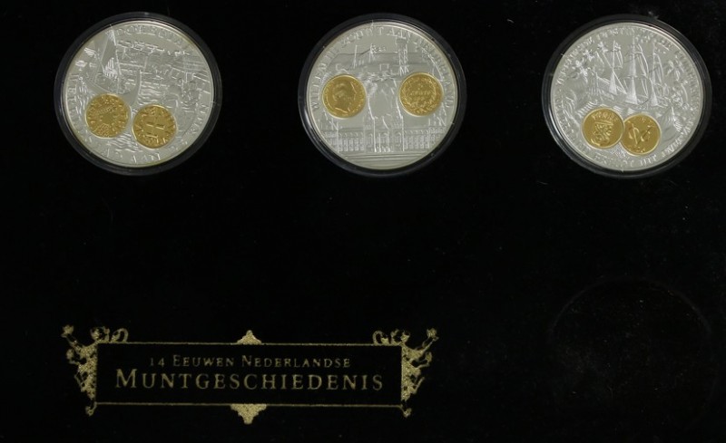 Netherlands - Verzameling penningen '14 Eeuwen Nederlandse Muntgeschiedenis' (zi...