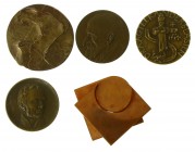 Netherlands - Lot van 5 VPK-penningen: Vierkant met cirkel, Compositie Zijlstra, Van der Linden, Geestelijke Herbewapening en Willem I