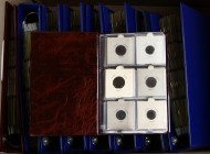 Collecties penningen met 8x cassette ‘Ons Vorstenhuis’, 2x cassette ‘Koninkrijksmunten’ en 2x cassette ‘Meesterwerken Rijksmuseum’ in verhuisdoos, pen...
