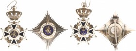 Netherlands - Grootofficier Orde van Oranje-Nassau, civiel (MMW12, Evers123, Bax9) , ingesteld in 1892, halskruis en borstster met los lint, verguld z...