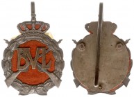 Netherlands - Ereteken voor Koningschutter van de Bijzondere Vrijwillige Landstorm, ingesteld in 1930 - Gekroonde zilveren lauwerkrans met twee gekrui...