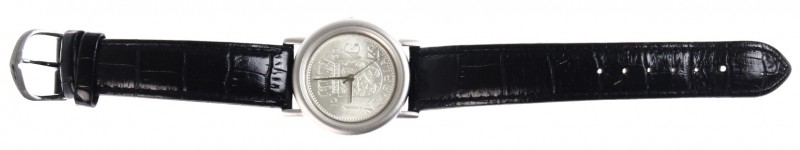 (Munt)sieraden - Een quartzhorloge 'Money Watch' met als wijzerplaat een Nederla...