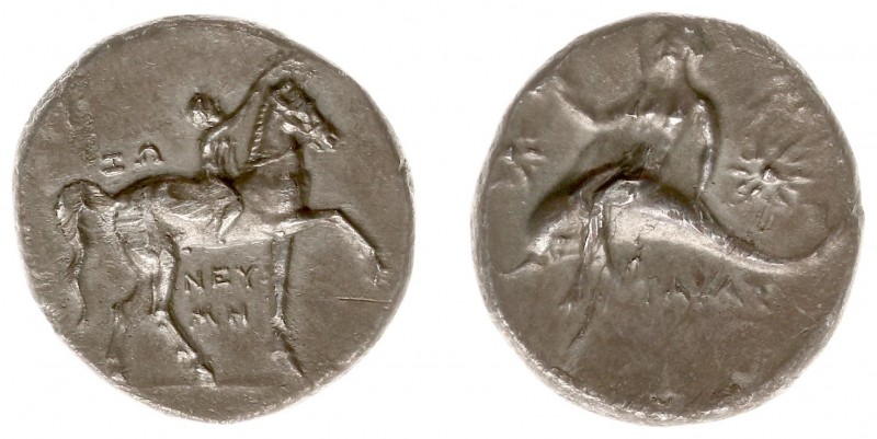 Italy - Calabria - Tarentum - AR Nomos (c. 280-272 BC, 6.45 g) - Nude youth on h...