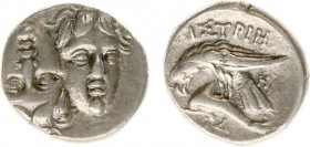 Northern Greece - Thrace - Istros - AR Drachm (c. 313-280 BC, 5.01 g) - Facing male heads, the left inverted / Sea-eagle flying left, grasping dolphin...