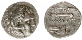 Northern Greece - Thrace - Kallatis - AR Drachm (c. 300-100 BC, 4.81 g) - Head of Herakles right, wearing lion's skin / KAΛΛATIA, grain ear, club and ...