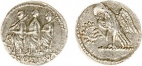 Northern Greece - Thrace - Geto-Dacians / Koson - AR Drachm (Olbia?, c. 50 BC, 4.36 g) - Roman consul stepping left, preceded and followed by two lict...