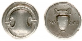 Illyria and Central Greece - Boeotia - Thebes - AR Stater (c. 395-338 BC, 12.09 g) - Callimachus magistrate, ca. 363-338 BC - Boeotian shield / Amphor...