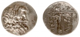 Illyria and Central Greece - Thessalian League - AR Stater (c. 196-146 BC, 6.18 g) - Laureate head of Zeus facing right / Athena Itonia to right, hold...