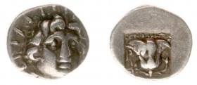 Greece - Islands off Caria - Rhodos - AR Hemidrachm (c. 170-150 BC, 1.39 g) - Xenophantos, magistrate - Radiate head of Helios facing slightly right /...