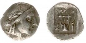 Asia Minor - Lycia - Phaselis - AR Drachm (c. 84-77 BC, 1.69 g) - 'Lycian League' - Laureate head of Apollo right, bow and quiver over shoulder / Kith...