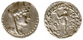 The East - Phoenicia - Arados - AR Tetradrachm (c. 68-67 BC, 13.81 g) - Turreted, veiled and draped bust of Tyche right / APAΔION Nike standing left h...