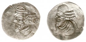 The East - Persis - Pakur II (ca. AD 30) - AR Hemidrachm (1.40 g.) - Bust of bearded king left, wearing diadem / - Bust of bearded prince (?) left, we...