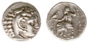 Kingdom of Macedonia - Alexander III (336-323 BC) - AR Drachm (Lampsakos c. 328-323 BC, 4.06 g) - Head of Heracles right wearing lion's skin / Zeus en...