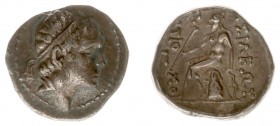 The Seleukid Kingdom - Antiochos IV Epiphanes (175-164 BC) - AR Drachm (Uncertain mint in Northern Media or Hyrkania, 3.96 g) - Diademed head right / ...