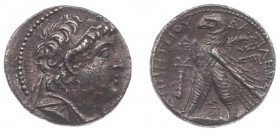 The Seleukid Kingdom - Demetrios II Nikator (second reign 129-125 BC) - AR Tetradrachm (Tyre c. 129-125 BC, 13.81 g) - Diademed head right / Eagle sta...