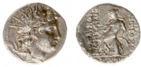 The Seleukid Kingdom - Antiochos VI Dionysos (145-142 BC) - AR Drachm (Antioch on the Orontes c 143-142 BC, 4.08 g) - Diademed and radiate head right ...