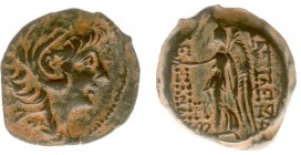 The Seleukid Kingdom - Alexander II Zabinas (128-123 BC) - AE21 (Antioch c. 126-125 BC, 5.77 g) - Head right, wearing lion's skin / Nike advancing lef...