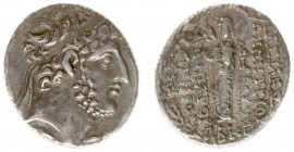 The Seleukid Kingdom - Demetrios III Philopator (95-88 BC) - AR Tetradrachm (Damaskos c 91-90 BC, 15.76 g) - Diademed and bearded head right / Cultus-...