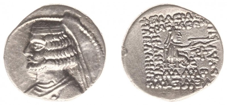 Parthian Kingdom - Orodes II (57-38 BC) - AR Drachm (4.01 g) - Bare-headed, bear...