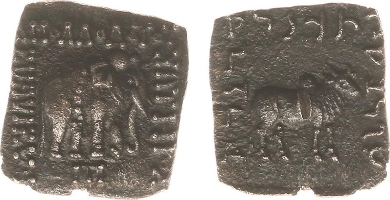 The Indo-Greek Kingdom - Apollodotos I (ca. 174-165 BC) - Quadrangular bilingual...