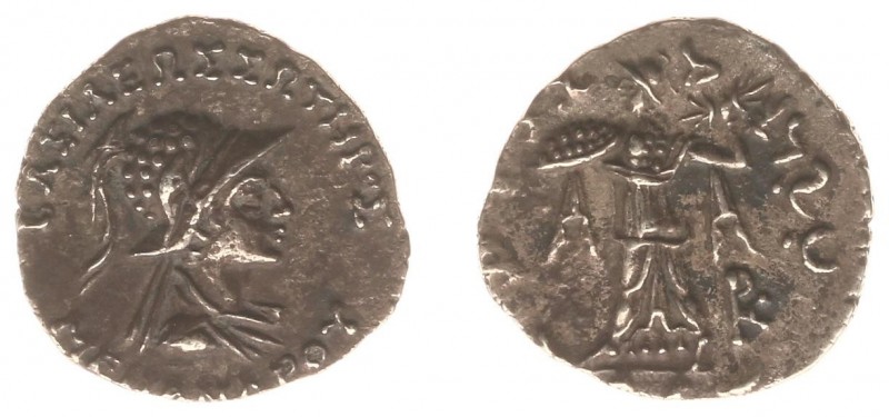 The Indo-Greek Kingdom - Menander (ca. 160-145 BC) - Bilingual AR drachm (2.28 g...