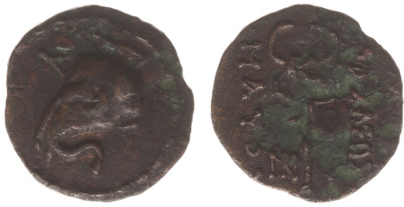 The Indo-Scythian Kingdom - Maues (90-60 BC) - AE Hemi-obol (Taxila, 8.64 g) - E...