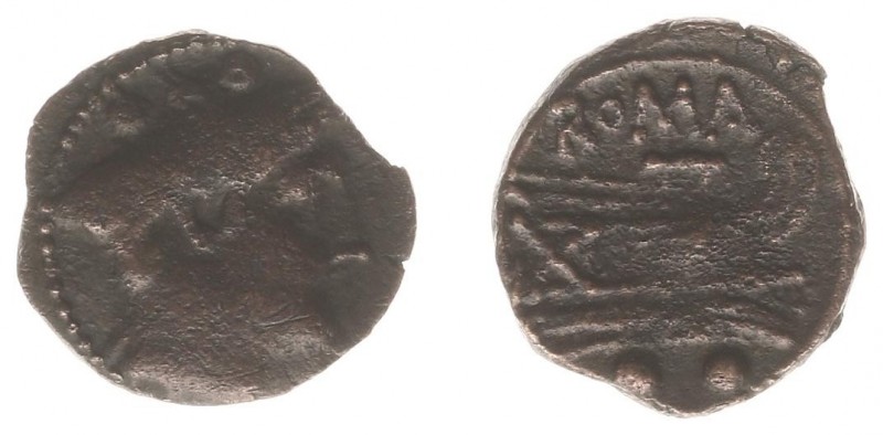 Anonymous - AE Sextans (uncertain mint, after 211 BC, 1.82 g) - Head of Mercuriu...