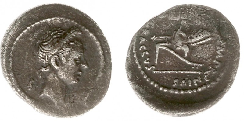 Divus Julius Caesar - AR Denarius (Rome 40 BC, 3.58 g) - Issue of Ti. Sempronius...