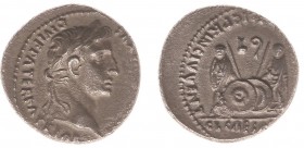 Augustus (27 BC - 14 AD) - AR Denarius (Lugdunum 2 BC, 3.84 g) - CAESAR AVGVSTVS DIVI F PATER PATRIAE Laureate head right / AVGVSTI F COS DESIG PRINC ...