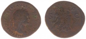 Titus (69-81) - AE Sestertius (unknown mint in Thrace AD 80-81, 23.00 g) - IMP T CAES DIVI VESP F AVG PM TRP PP COS VIII Laureate head right / IVD CAP...