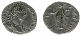 Hadrianus (117-138) - AR Denarius (Antioch AD 119-122, 3.32 g) - Laureate and cuirassed bust right / PM TR P [OTES} COS III Aequitas standing left hol...