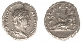 Hadrianus (117-138) - AR Denarius (Rome c. AD 134-138, 3.33 g) - 'Travel series' issue - HADRIANVS AVG COS III PP Bare head right / AEGYPTOS Aegyptos,...