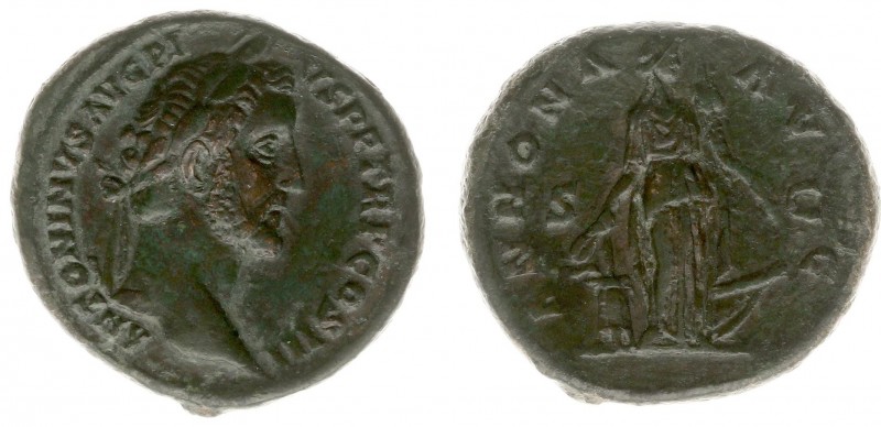 Antoninus Pius (138-161) - AE As (Rome AD 140-144, 11.15 g) - Laureate head righ...