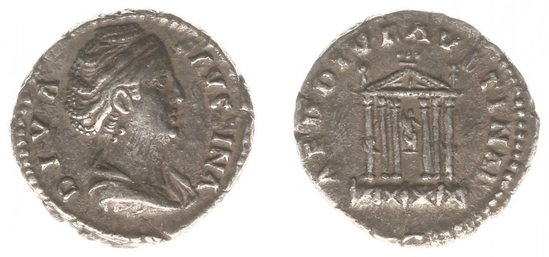 Faustina Mater - AR Denarius (Rome after AD 141, 3.04 g) - DIVA FAVSTINA Draped ...