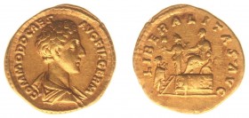 Commodus (177-192) - AV Aureus (Rome, as Caesar AD 166-177, struck under Marcus Aurelius AD 175, 7.25 g) - COMMODO CAES AVG FIL GERM Bareheaded and dr...