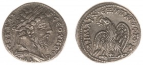Septimius Severus (193-211) - Seleucis and Pieria / Laodicea ad Mare - AR Tetradrachm (AD 208-209, 10.77 g) - Laureate and draped bust right / Eagle, ...