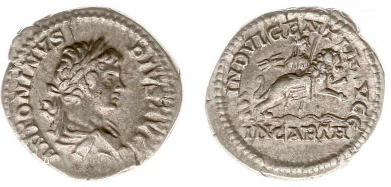 Caracalla (196-217) - AR Denarius (Rome AD 201-206, 3.65 g) - Laureate and drape...