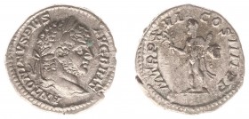 Caracalla (196-217) - AR Denarius (Rome AD 213, 3.10 g) - Laureate head right / PM TRP XVI COS IIII PP Hercules naked standing, holding branch and clu...
