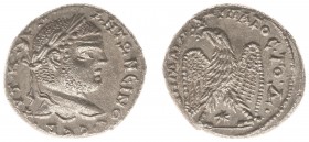 Caracalla (196-217) - Seleucis and Pieria / Laodicea ad Mare - AR Tetradrachm (c. AD 215-217, 13.46 g) - Laureate head right / Eagle standing facing, ...