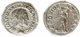 Maximinus I Thrax (235-238) - AR Denarius (Rome AD 235-6, 3.03 g) - Laureate, draped and cuirassed bust right / PROVIDENTIA AVG Providentia standing l...