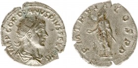 Gordianus III (238-244) - AR Antoninianus (Rome, 4.12 g) - Radiate, draped and cuirassed bust right / PM TRP II COS PP Gordianus standing left, sacrif...