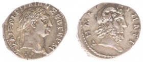 Traianus (98-117) - Cyrenaica / Cyrene - AR Drachm (AD 100, 3.39 g) - Laureate head of Trajan right / Horned head of Zeus–Ammon right (Weiser 145 / Sy...