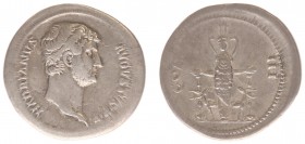 Hadrianus (117-138) - AR Cistophoric Tetradrachm (10.30 g) - HADRIANVS AVGVSTVS PP Bare head right / COS III Cult image of Artemis Ephesia facing fron...