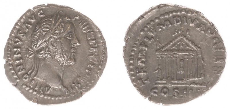 Antoninus Pius (138-161) - AR Denarius (Rome AD 158-159, 3.31 g) - ANTONINVS AVG...